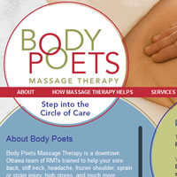 Ottawa website for Body Poets Massage Therapy